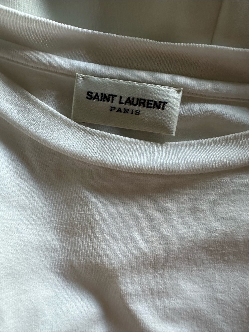 Yves Saint Laurent White Tee with Logo - Small YSL Authentic - Picture 8 of 9